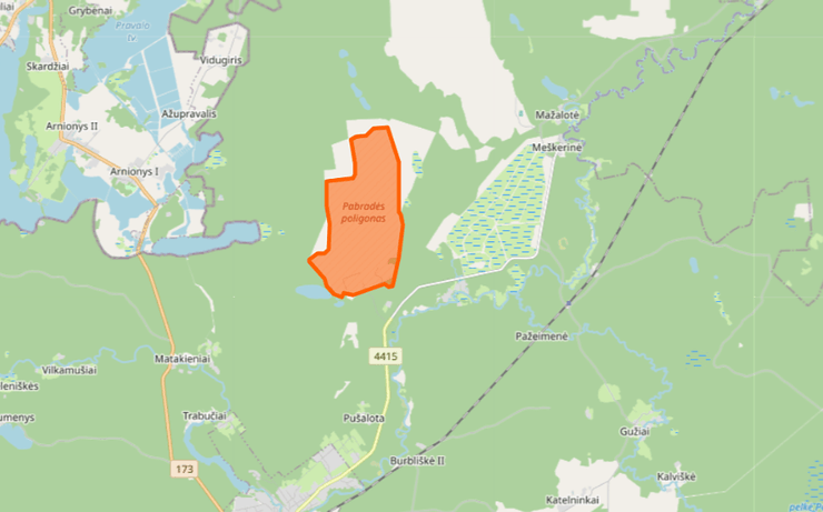 Пабраде, Пабраде полигон