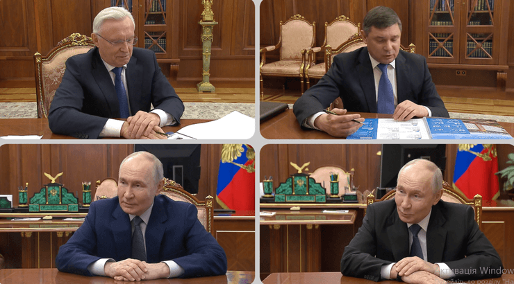 Российские чиновники без часов на встрече с Путиным