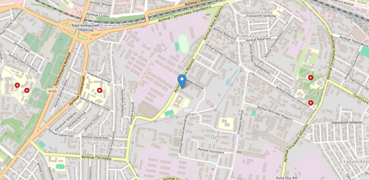 Розташування нерухомості на мапі