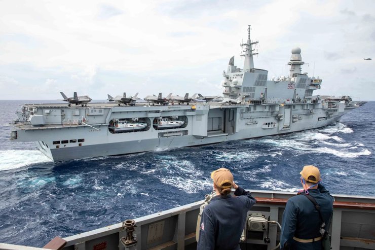 навчання нато, італія і Великобританія морські навчання, навчання нато в Середземному морі, вмф НАТО