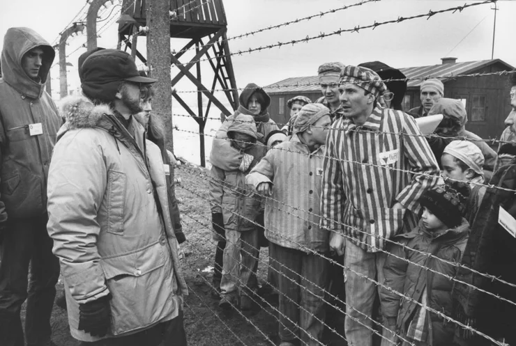 Стівен Спілберг на знімальному майданчику фільму "Список Шиндлера" у 1993 році