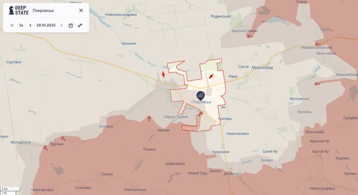 В Покровске разрослась серая зона в западных районах 29 октября