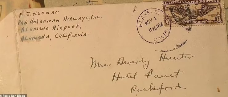 письмо, амелия эрхарт, фред нунан