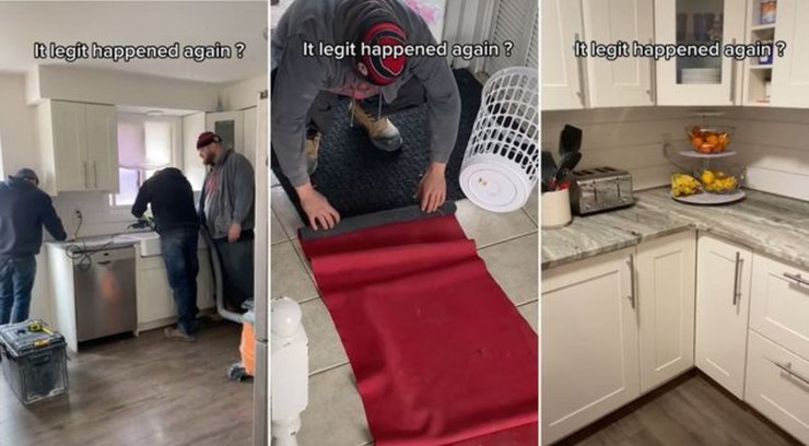 Строители ошиблись домом, ремонт на кухне, незапланированный ремонт, ошиблись домом, заплатила за ремонт, вирусный ролик