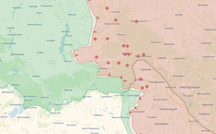 карта боевых действий