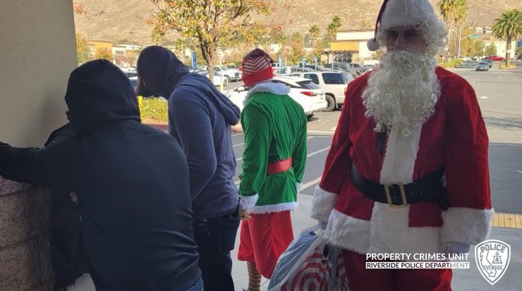 полиция, автомобиль, угонщики, новый год, сша, санта клаус, эльф