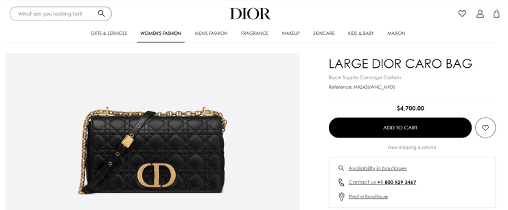 ціна, Dior Caro, сумочка, вартість Dior Caro, ціна сумочки, скільки коштує сумочка