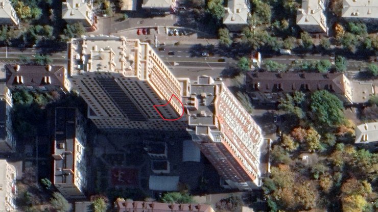 фото места удара СБС по ФСБ в Донецке 22 апреля