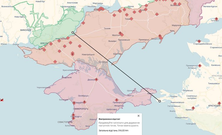 Таманнефтегаз, карта, відстань, дрон, атака дронів