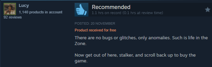 Отзывы на S.T.A.L.K.E.R 2в сети