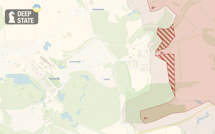 Часов Яр, Бахмутское направление, Донецкая область, карта