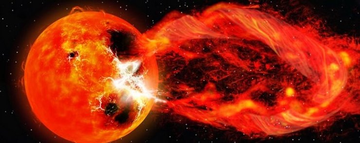 зірка, спалах, виверження, викид плазми