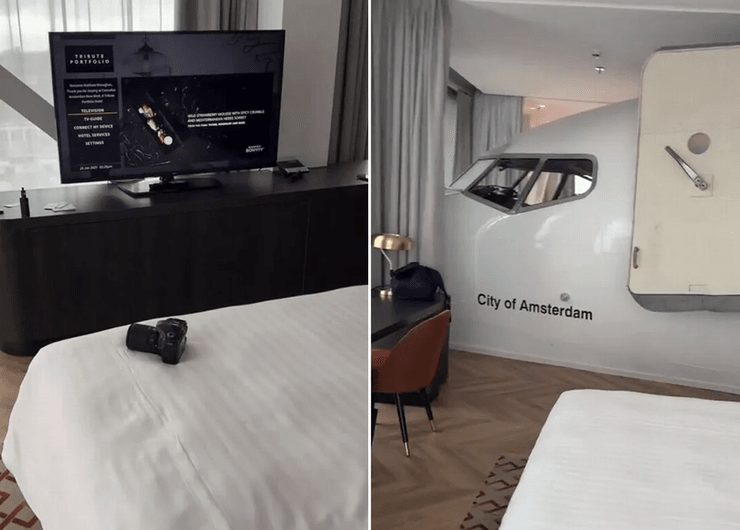 Літак у номері готелю, номер у готелі, готель, кімната в готелі, готельний номер, літак у кімнаті, макет літака, номер із літаком усередині