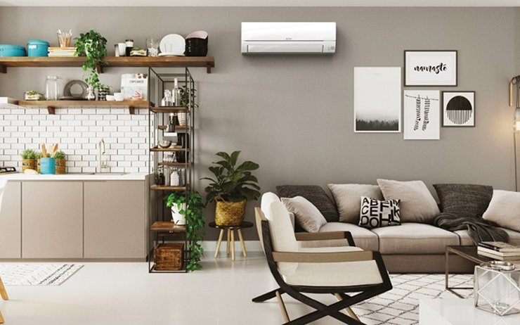 Кондиционер Mitsubishi Electric MSZ‑HR25VF в комнате Кондиционер Mitsubishi Electric MSZ‑HR25VF в комнате
