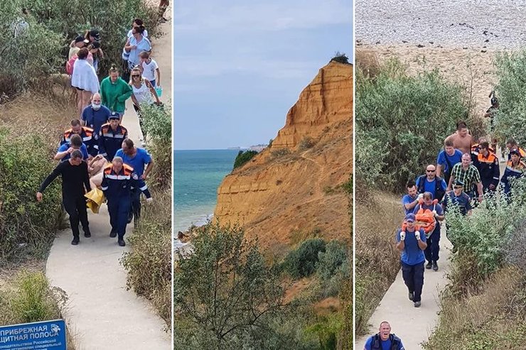 обвал, берег, севастополь, фото, пострадавшие