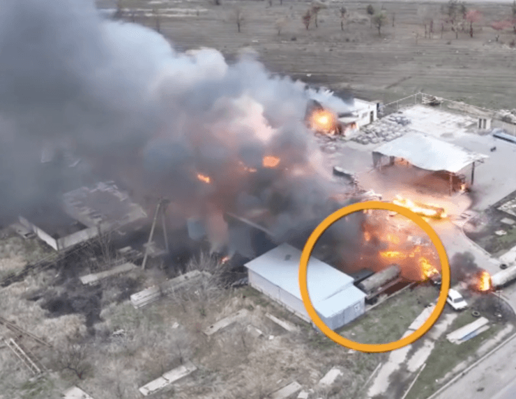 Токмак удар по АЗС