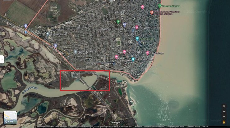 Район продвижения российских танков