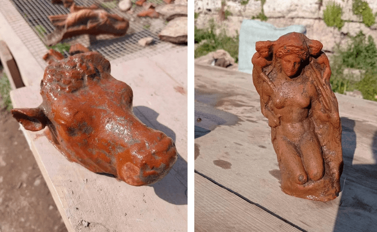 Италия, древняя греция, римская империя, храм, афина, гера, божество, древние люди, посидония, пестум, раскопки, находка, статуэтка