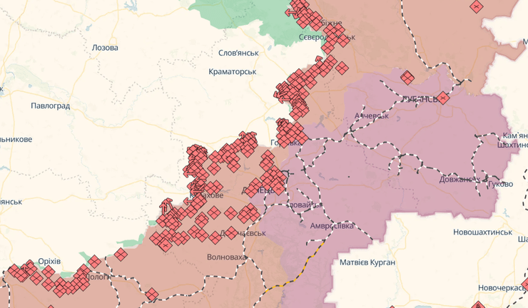 донецкая область карта, DeepState, карта DeepState
