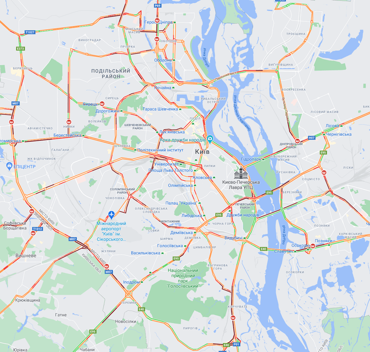 пробки в киеве, киев, пробки, заторы