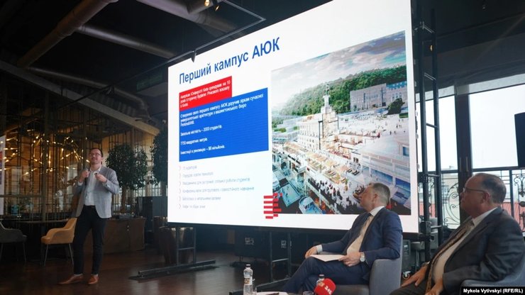 американський університет, річковий вокзал у Києві, відкриття американського університету