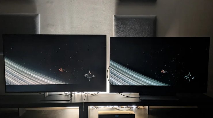 телевизоры cравнение глубины черного lg c6 sony bravia 7