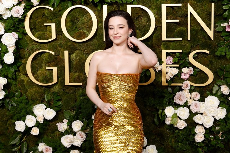 Майки Мэдисон Золотой глобус 2025, красная дорожка 2025, модные тенденции Золотого глобуса, звезды Голливуда