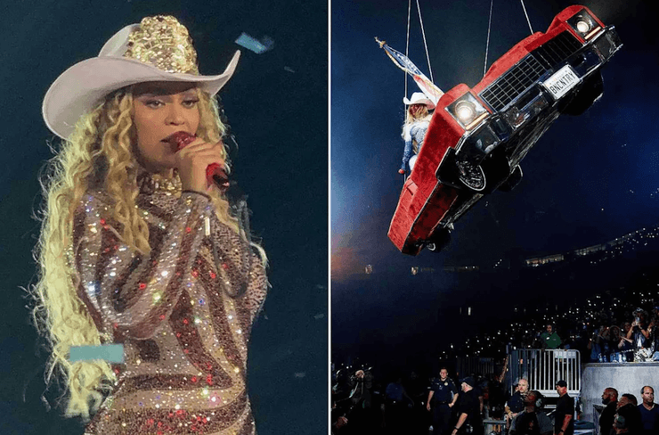 Бейонсе повисла в автомобілі на сцені