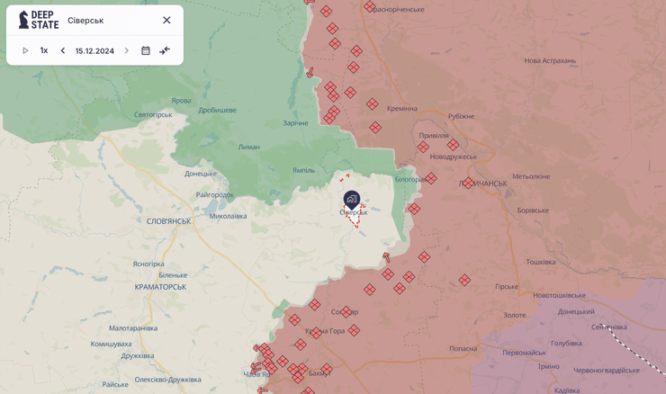 Северск, Северск карта, Северск deepstate