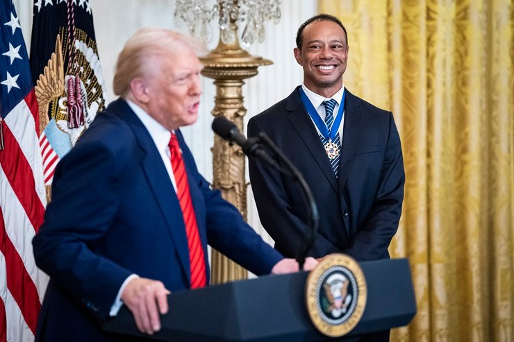 Дональд Трамп и Тайгер Вудс