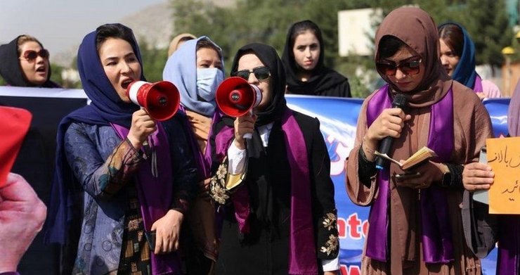 Женская демонстрация в Кабуле