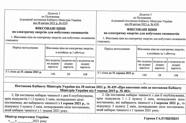 тарифы на электроэнергию с 1 августа 2021 Украина для населения
