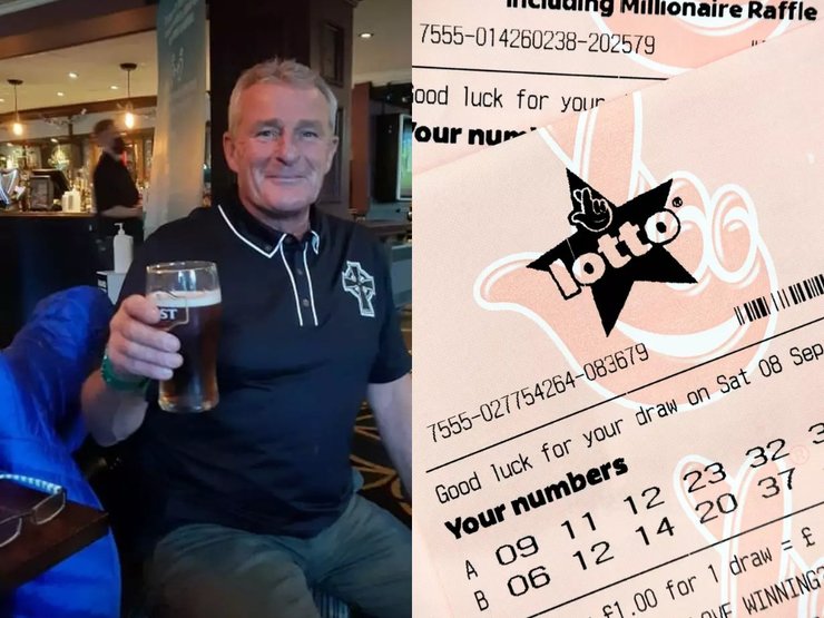 Мужчина, лотерея лотерейный билет, джекпот, пиво