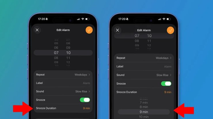 ios 26 будильник время повтора