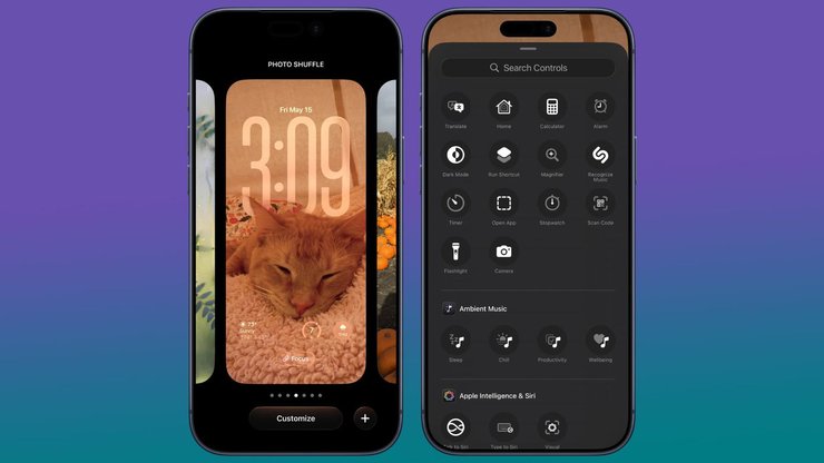 ios локскрін кнопки на екрані блокування