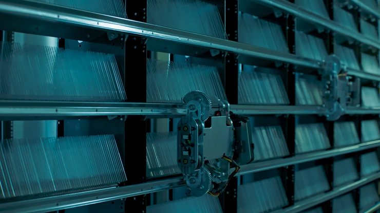 Project Silica, стекло, хранение данных, сервер