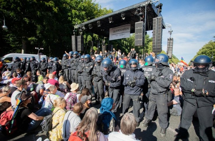 берлин, протесты