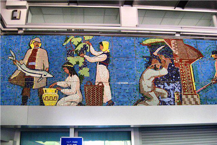 Виктор Арнаутов, мозаика, Мариуполь, аэропорт