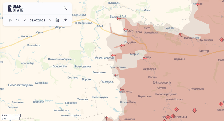 карта боевых действий Воскресенка