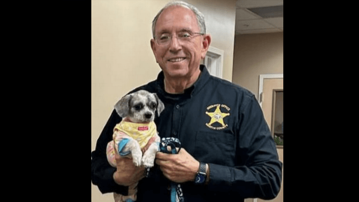 Полицейский с собакой, суотрудник полиции, помощник шерифа, коп, собака, животное