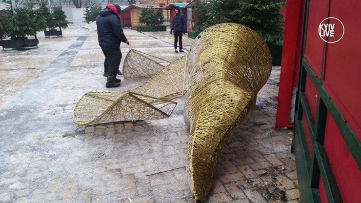 елка, киев, новый год, шляпа, праздники