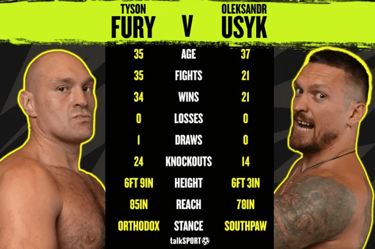 Усик – Фьюри: данные боксеров