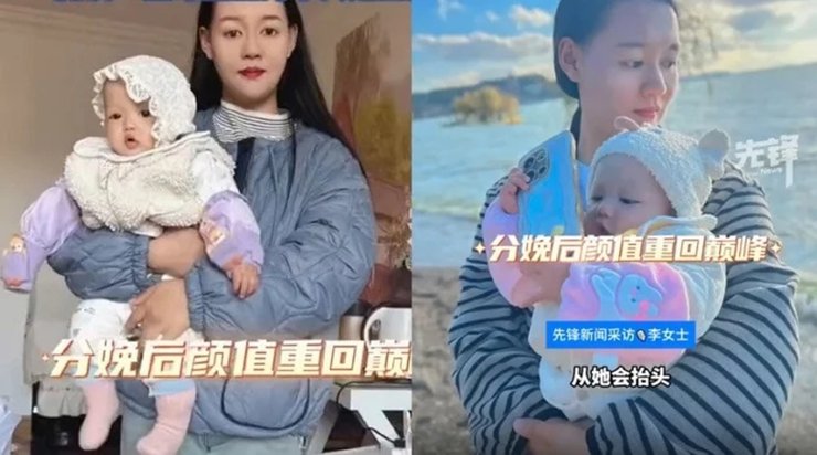 Молодая мама из Китая показала реальные фото до и после родов