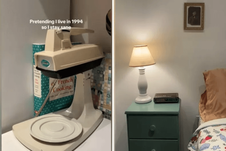 Девушка оформила свою квартиру в стиле 90-х использовав мебель с комиссионного магазина