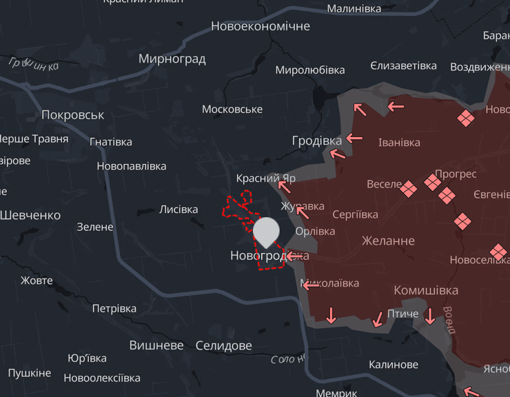 Карта боевых действий