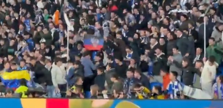 ДНР, флаг, трибуны, фанаты, футбол