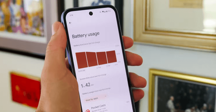 состояние батареи смартфона