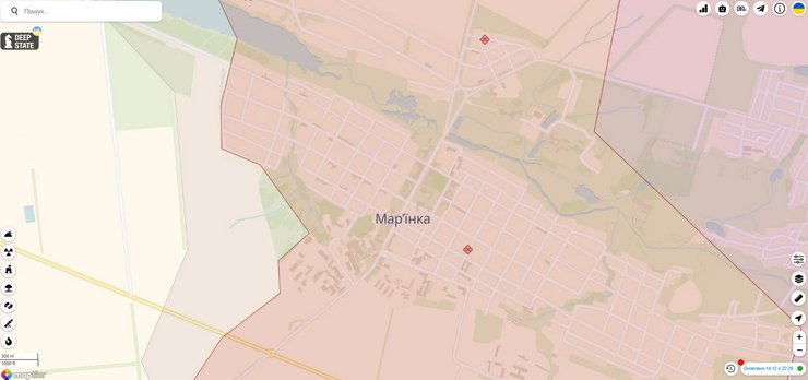 Марьинка, карта