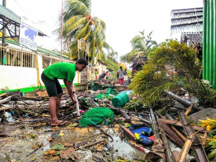 тайфун, филиппины, мусор, бедствие