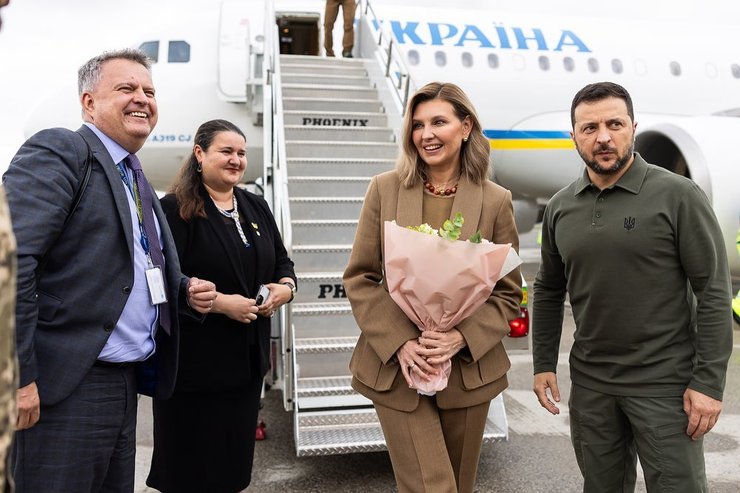 Елена Зеленская и Владимир Зеленский прилетели в Нью-Йорк